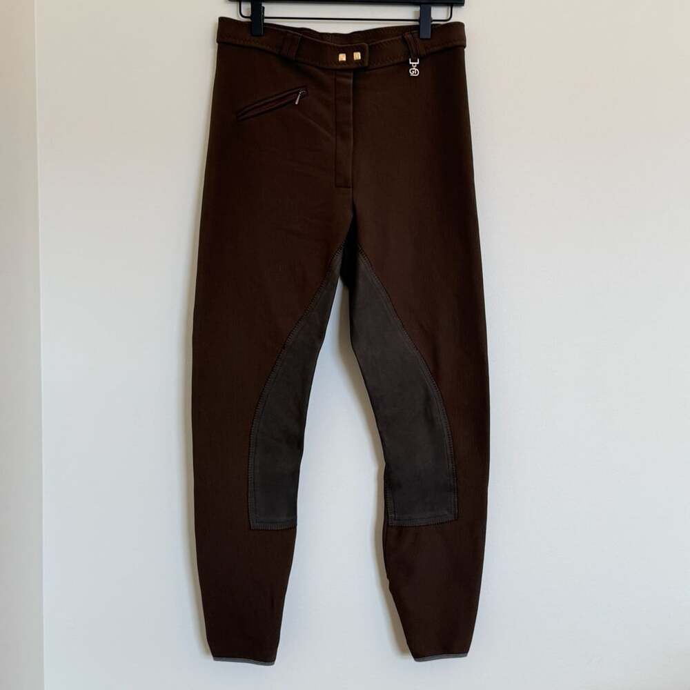 Golden Dress Equestrian Breeches Olive Green brown Sz 29 / 14.5" M